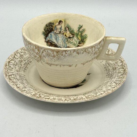 American Limoges Triumph Made In USA China D'OR 1T-S284 Vintage Cup And Saucer - Picture 1 of 6